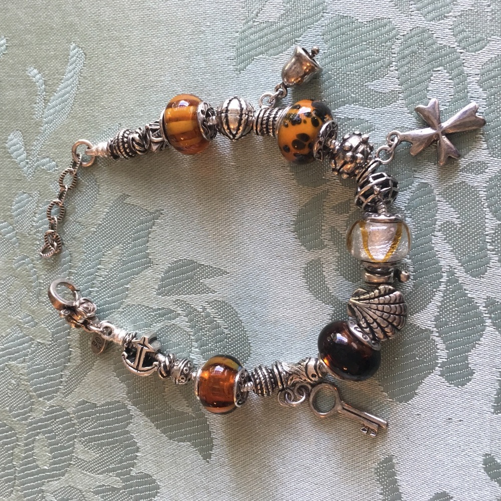 SS & Murano Crystal Bracelet